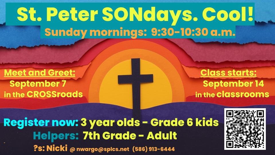 St. Peter SONdays Registration 25-26