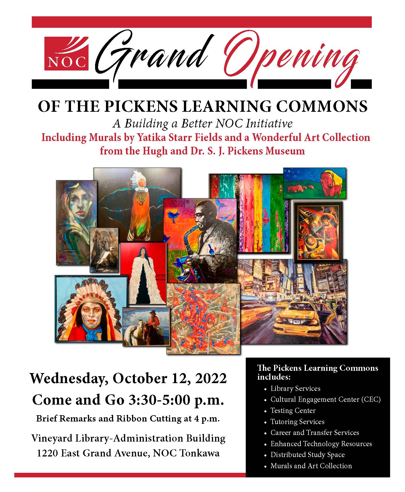 Pickens Grand Open Program Card_Page_1 Pickens Learning Commons Grand Opening